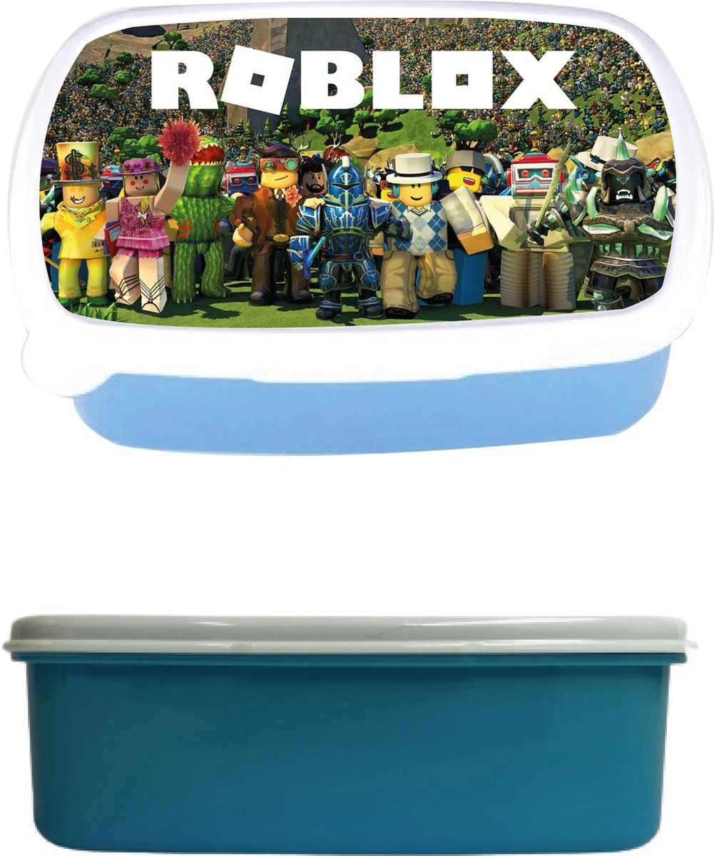 Broodtrommel - Lunchbox - Roblox - Blauw - Schoolspullen 1 Broodtrommel - Lunchbox - Roblox - Blauw - Schoolspullen