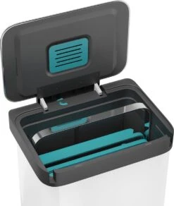 Prullenbak Met Pedaal - 50 Liter - RVS - Wit - Pedaalemmer StangVollby Osdall - Automatisch Lucht Filter - Odor Control - 50L Capaciteit - Soft Close Deksel - Afvalemmer - Met Hengsel - Afval Aandrukken - Scandinavisch Design - Hygiënisch -Thuis Opslag Winkel 1014x1200 2