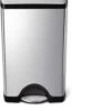 Simplehuman Rectangular Pedaalemmer Prullenbak - 38 L - Mat RVS