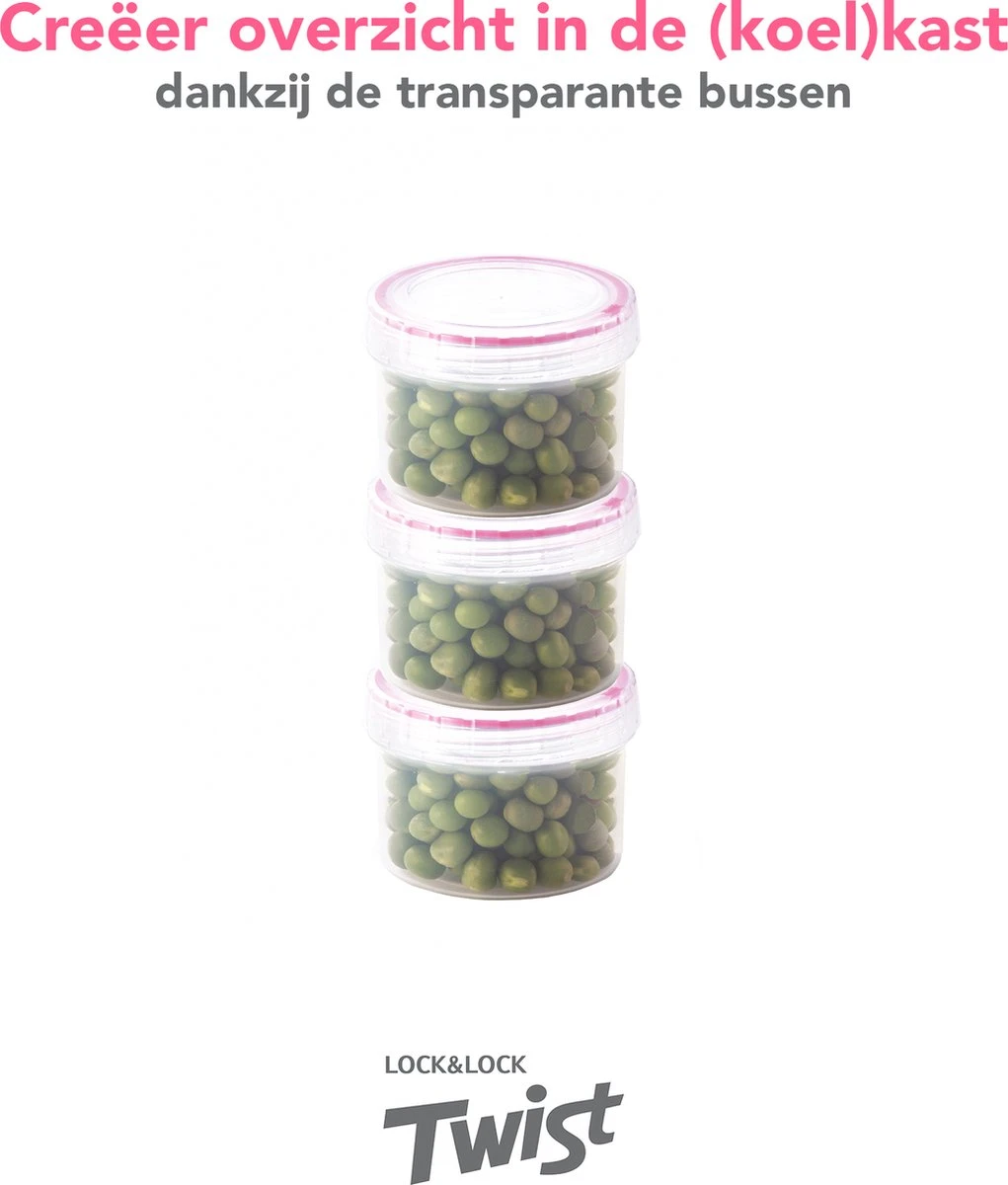 Lock&Lock Voorraadbussen - Vershoudbakjes - Bewaardozen Voedsel - Sausbakjes Met Deksel - Dressing Bakje - Kruidenpotjes - Babyvoeding Bewaarbakjes - 150 Ml - Rond - Luchtdicht - BPA Vrij - Set Van 6 Stuks 3 Lock&Lock Voorraadbussen - Vershoudbakjes - Bewaardozen Voedsel - Sausbakjes Met Deksel - Dressing Bakje - Kruidenpotjes - Babyvoeding Bewaarbakjes - 150 Ml - Rond - Luchtdicht - BPA Vrij - Set Van 6 Stuks - Afbeelding 3