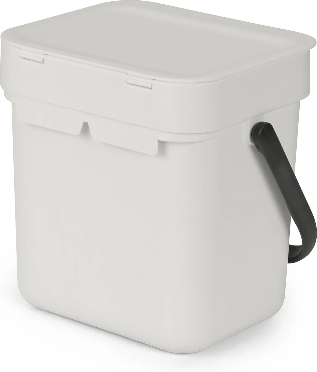 Brabantia Sort & Go Aanrecht Afvalbakje - 3 L - Light Grey 9 Brabantia Sort & Go Aanrecht Afvalbakje - 3 L - Light Grey - Afbeelding 9