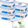 Lock&Lock Vershoudbakjes Set Met Deksel - Diepvriesbakjes - Meal Prep Bakjes - Bewaardozen Voedsel – Set Van 6 Stuks – 600 Ml - Lekvrij - BPA Vrij - Transparant