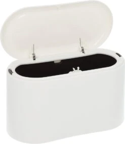 QUVIO Afvalbakje Aanrecht - 2.5 Liter - Afvalbakje Bureau - Prullenbakje - Mini Afvalbakje - Afvalemmers - Kunststof - 10 X 21 X 13 Cm - Wit -Thuis Opslag Winkel 1038x1200 2
