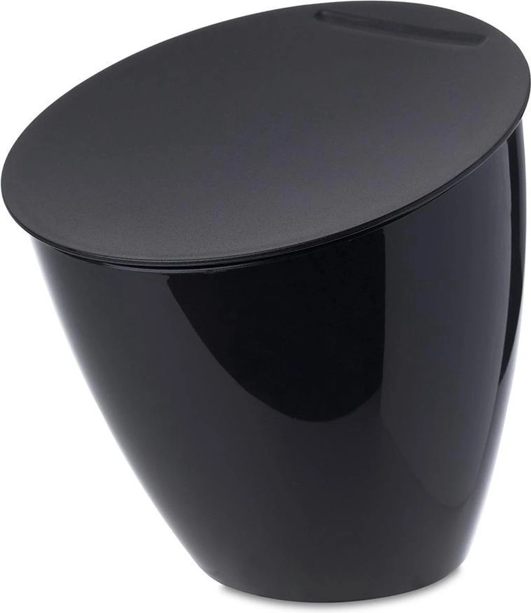 Mepal - Afvalbakje Calypso - Afvalbakje Voor Op Het Aanrecht - 2.2 Liter - Zwart - Grote Vulopening - Gemakkelijk Te Reinigeren