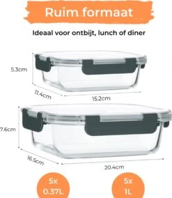 Formilo Meal Prep Bakjes - Lekvrije Vershoudbakjes - Diepvriesbakjes - Luchtdicht - BPA Vrij - Glas - 10 Stuks -Thuis Opslag Winkel 1043x1200 1