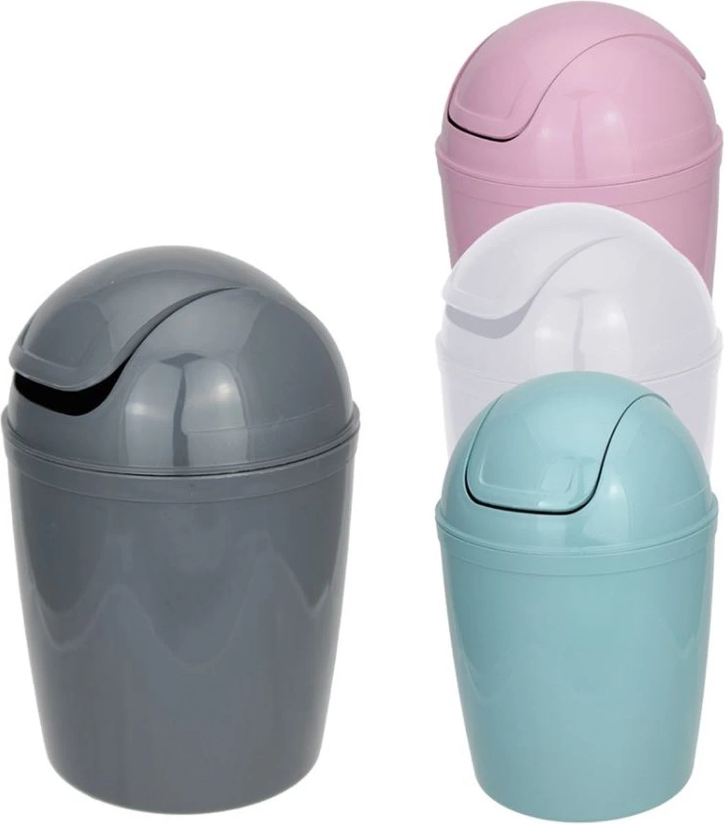 Tafel Afvalemmer Met Swingdeksel Roze