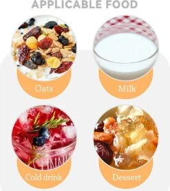 Deluqse Overnight Oats Potjes - Overnights Oats Beker - Set Van 3 - Oats Potjes - Overnight Oats Jar - Muesli Beker - Havermout Potjes -Thuis Opslag Winkel 1065x1200