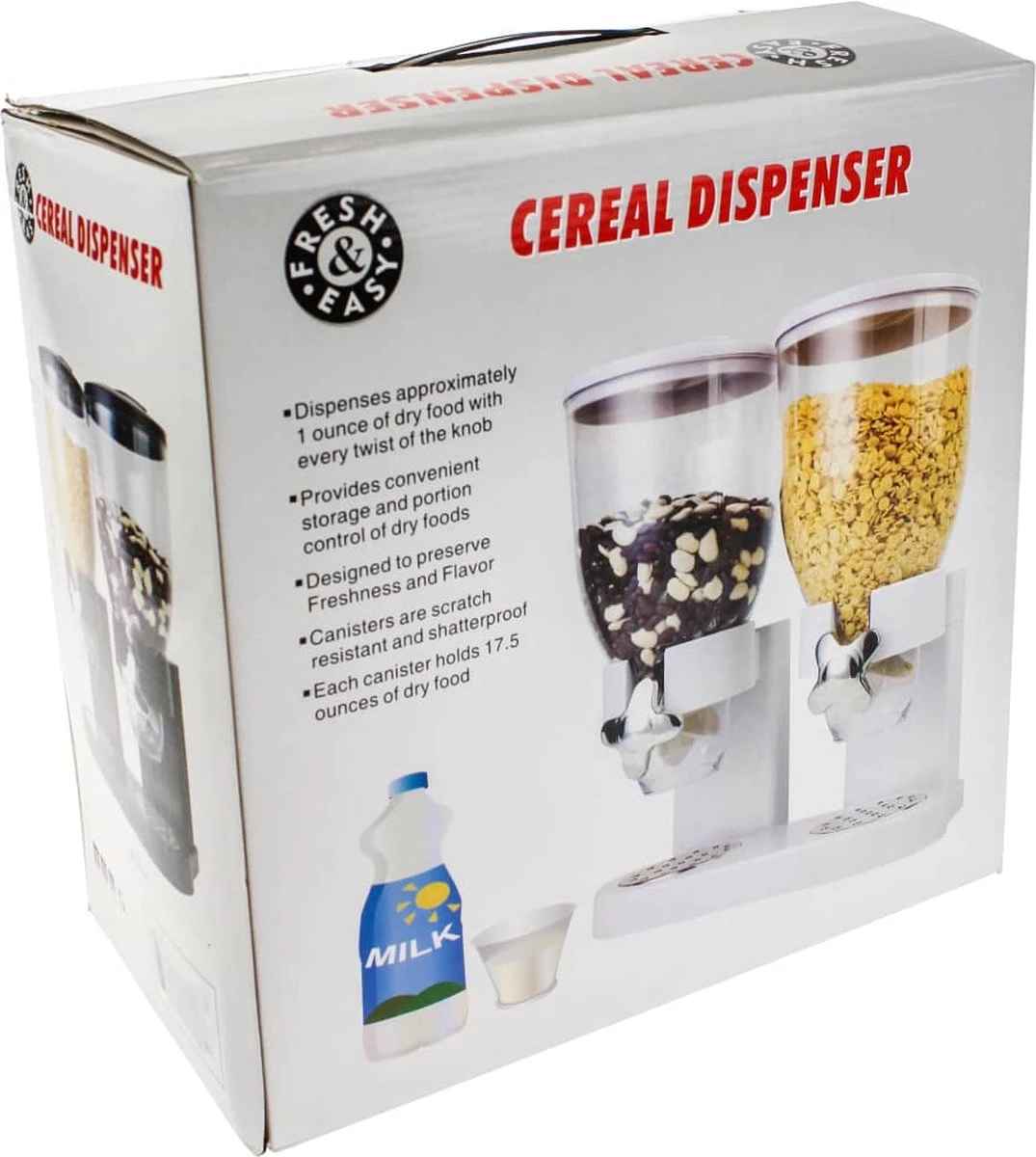 United Entertainment - Cornflakes Dispenser - 2 Dispensers - 42 X 33 X 20 Cm - Zwart 8 United Entertainment - Cornflakes Dispenser - 2 Dispensers - 42 X 33 X 20 Cm - Zwart - Afbeelding 8