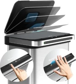 Homra DEXER Afvalscheiding Prullenbak - 4 Vakken - 60 Liter (2×18L + 2×12L) - Recycle Sensor Prullenbak - RVS Afvalemmer - Afvalscheidingsprullenbak - Design Keuken Afvalemmer - Automatische Lucht- En Bacterie Filter - Soft Close Deksel – Kleur RVS 30 Homra DEXER Afvalscheiding Prullenbak - 4 Vakken - 60 Liter (2×18L + 2×12L) - Recycle Sensor Prullenbak - RVS Afvalemmer - Afvalscheidingsprullenbak - Design Keuken Afvalemmer - Automatische Lucht- En Bacterie Filter - Soft Close Deksel – Kleur RVS -Thuis Opslag Winkel 1080x1200 1