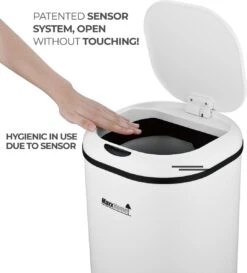 MaxxHome Prullenbak Met Sensor - 30L - Soft Close Deksel - RVS - Design Afvalemmer - Hygiënisch - Vingerafdruk Bestendig - Vuilnisbak Met Elektrische Deksel - Sensor Prullenbak - 30 Liter Vuilbak - 29 X 29 X 61,5 11 MaxxHome Prullenbak Met Sensor - 30L - Soft Close Deksel - RVS - Design Afvalemmer - Hygiënisch - Vingerafdruk Bestendig - Vuilnisbak Met Elektrische Deksel - Sensor Prullenbak - 30 Liter Vuilbak - 29 X 29 X 61,5 -Thuis Opslag Winkel 1084x1200 1