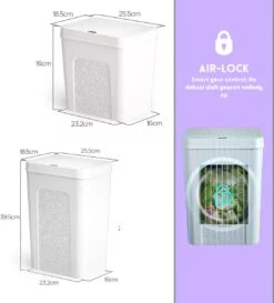Smart Afvalbak - Zwart/ Prullenbak Met Sensor/ 18 Liter/ Modern Design 8 Smart Afvalbak - Zwart/ Prullenbak Met Sensor/ 18 Liter/ Modern Design -Thuis Opslag Winkel 1084x1200