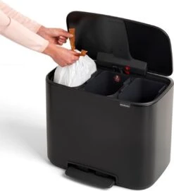 Brabantia Bo Prullenbak - 11 + 23 L - Matt Black -Thuis Opslag Winkel 1096x1200 3