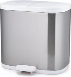 Joseph Joseph Badkamer Split Prullenbak - 6 Liter - Met 2 Compartimenten - RVS