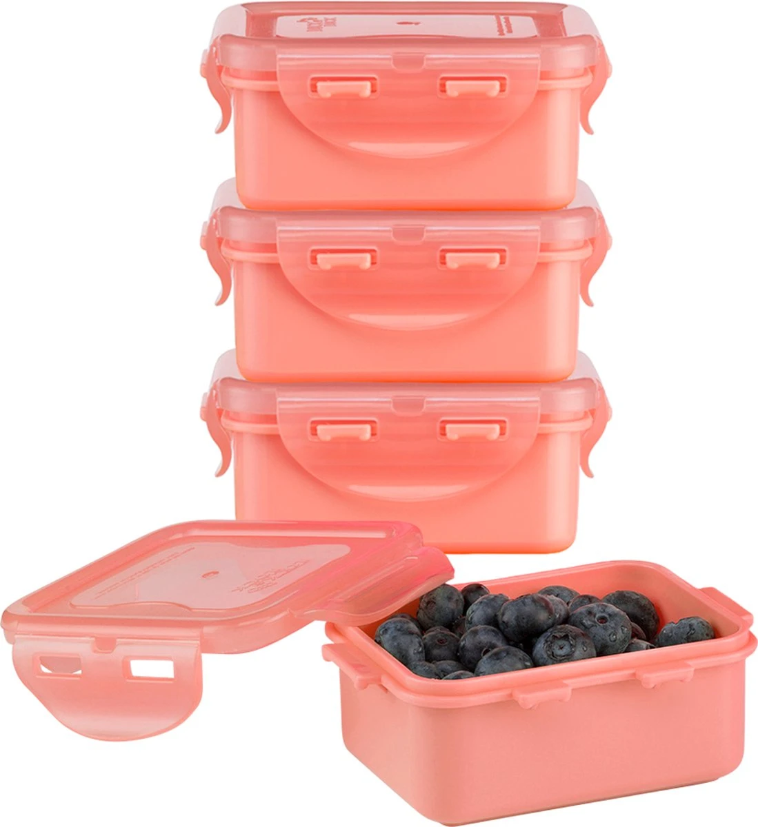 Lock&Lock (mini) Vershoudbakjes Set Met Deksel - Snackdoosjes - Snackbox - Babyvoeding Bewaarbakjes - Set Van 4 Stuks - Roze - 180 Ml - Kinderen En Volwassenen - Lekvrij - BPA Vrij 1 Lock&Lock (mini) Vershoudbakjes Set Met Deksel - Snackdoosjes - Snackbox - Babyvoeding Bewaarbakjes - Set Van 4 Stuks - Roze - 180 Ml - Kinderen En Volwassenen - Lekvrij - BPA Vrij