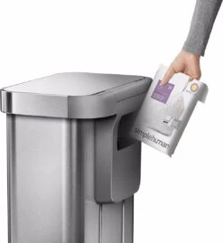 Simplehuman Rectangular - Prullenbak - 55 Liter Inhoud - Met Soft Close Deksel - RVS -Thuis Opslag Winkel 1102x1200 1