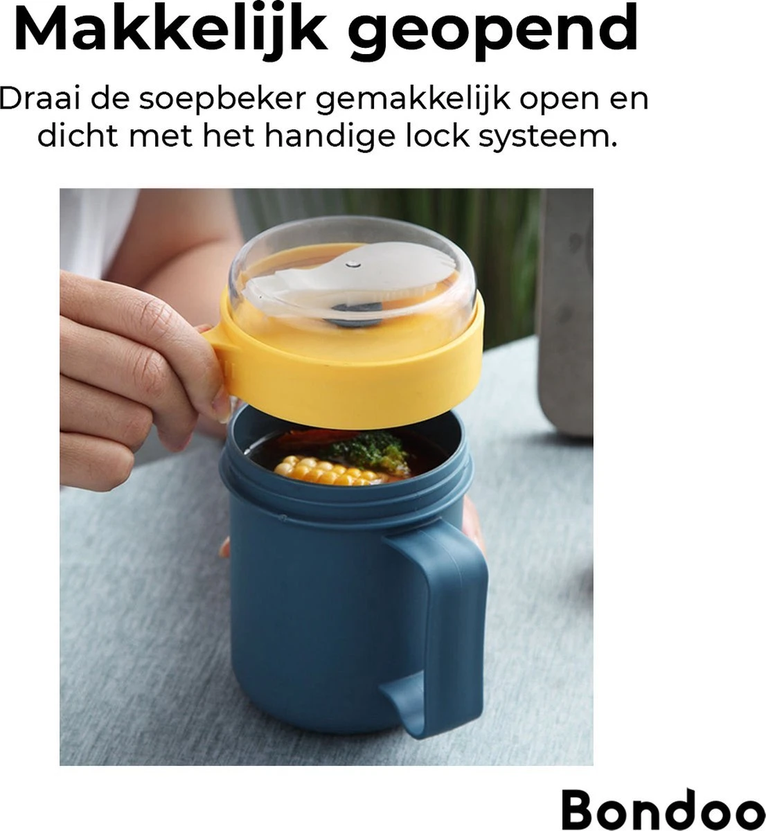 Soepbeker Magnetron 500ml- Milieuvriendelijk - Hitte Bestendige Beker - Lunchcontainer - Yoghurt To Go - Soepbeker To Go - Inclusief Lepel/vork - Donker Blauw 10 Soepbeker Magnetron 500ml- Milieuvriendelijk - Hitte Bestendige Beker - Lunchcontainer - Yoghurt To Go - Soepbeker To Go - Inclusief Lepel/vork - Donker Blauw - Afbeelding 10