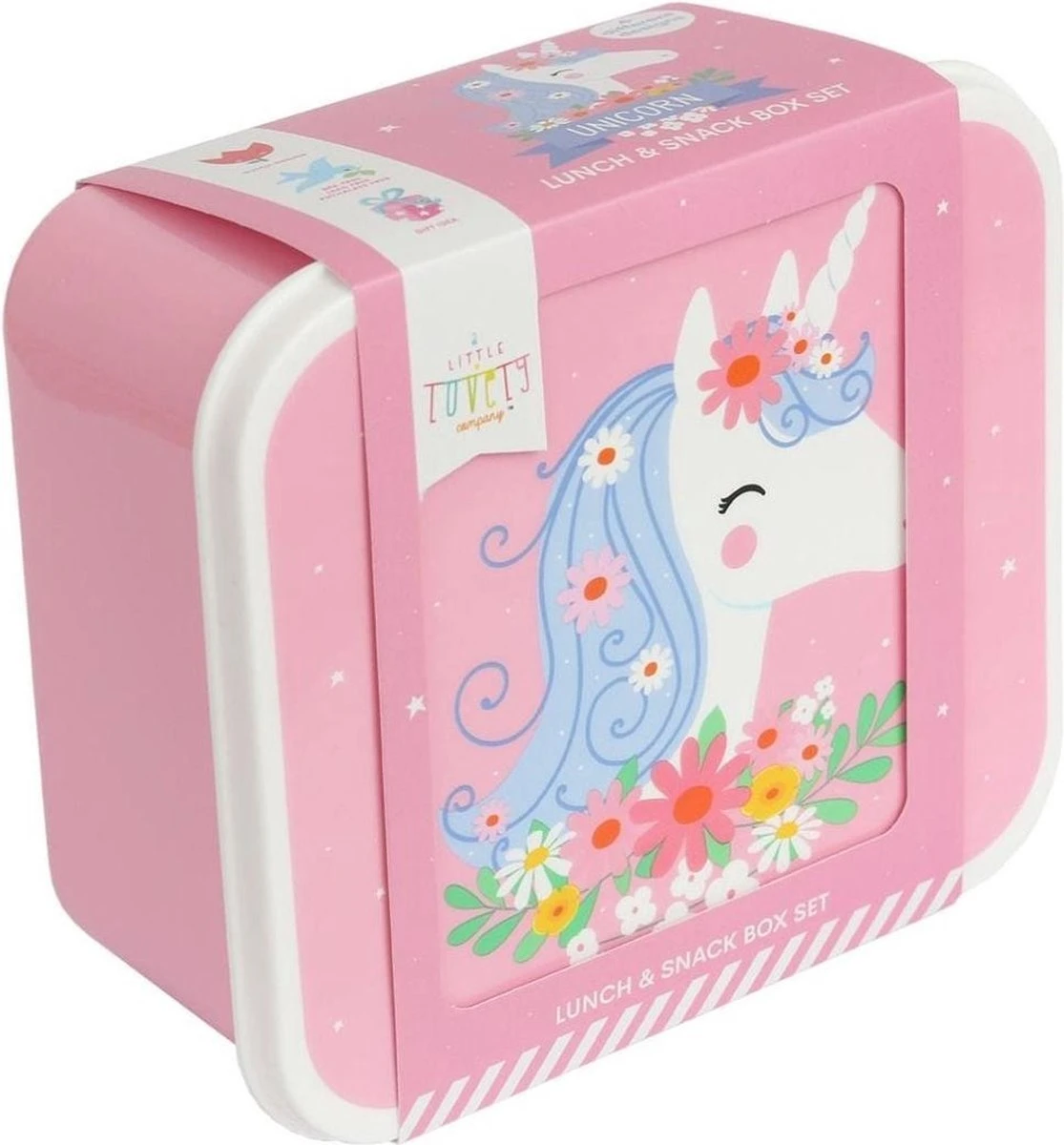 A Little Lovely Company - Brooddoos - Broodtrommel - Lunch & Snack Box Set Van 4 - Eenhoorn 6 A Little Lovely Company - Brooddoos - Broodtrommel - Lunch & Snack Box Set Van 4 - Eenhoorn - Afbeelding 6