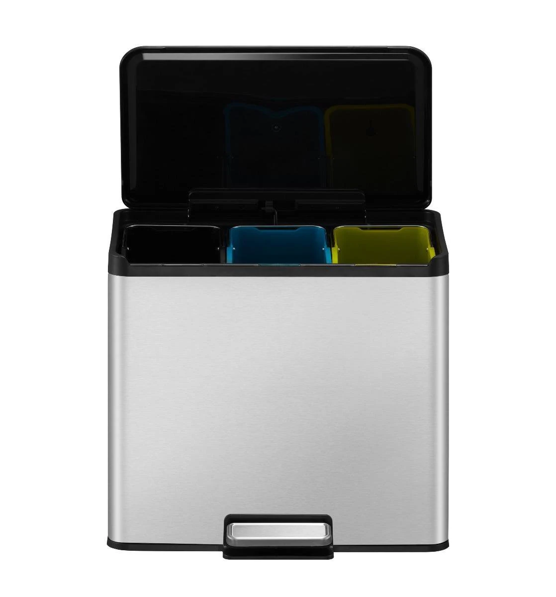 EKO Essential Recycling Prullenbak - 3x 9 L - Mat RVS 10 EKO Essential Recycling Prullenbak - 3x 9 L - Mat RVS - Afbeelding 10