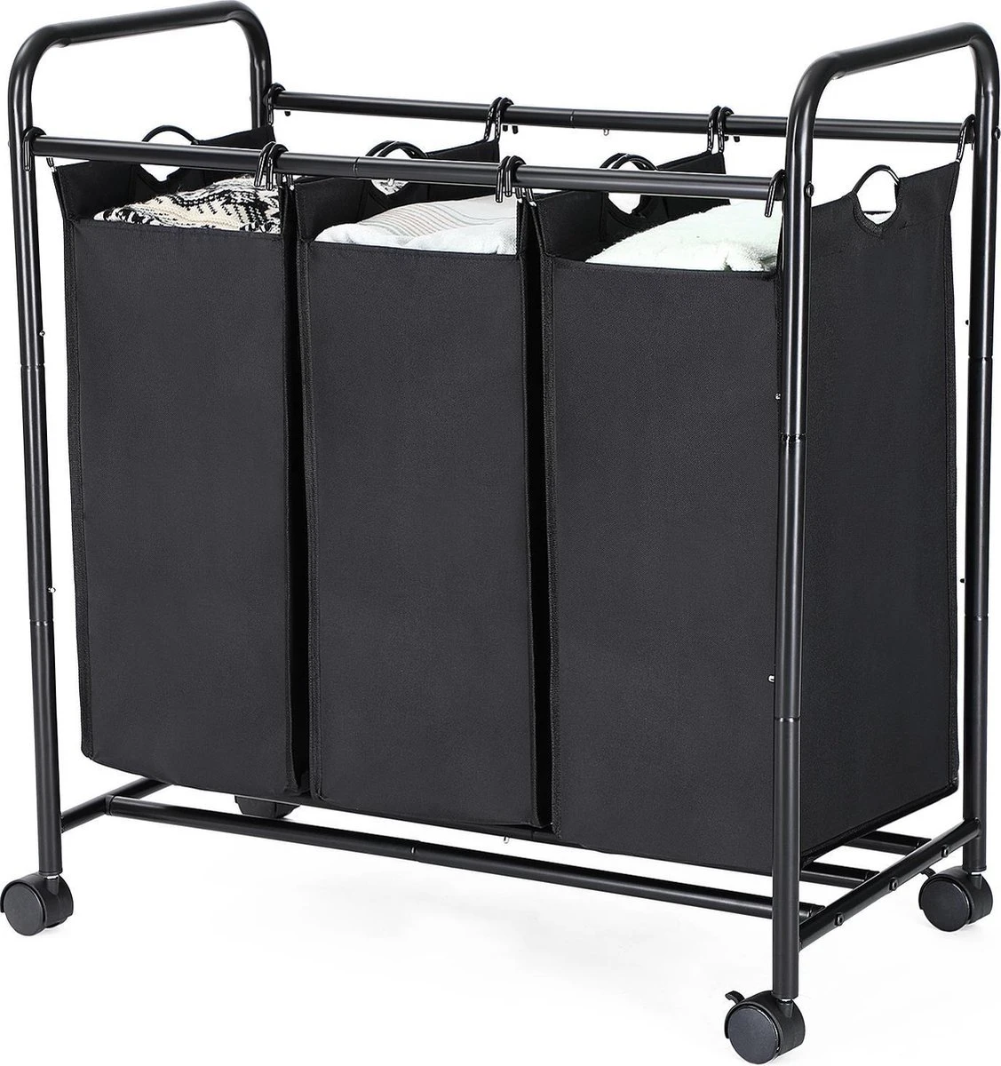 Songmics Wassorteerder – Wasmand – Wasbox – Waswagen – Was Sorteren - Wascollector – Zwart 1 Songmics Wassorteerder – Wasmand – Wasbox – Waswagen – Was Sorteren - Wascollector – Zwart