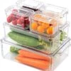 Sefaras Koelkast Organizer Set Van 7 - Koelkast Bakjes - Keuken Organizer - Lade Organizer - Multifunctionele Bakjes - Transparant