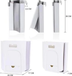 Merkloos Ruimtebesparend Ophangbaar Gft Afvalscheiding Afvalbakje Aanrecht - Papiermand - Wit -Thuis Opslag Winkel 1135x1200 4