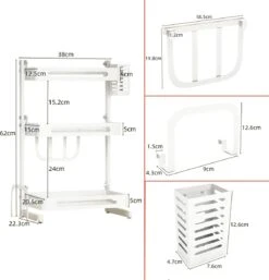 Chefs Cuisine Kruidenrek - Kruidenrek Staand - Keukenrek -aanrecht Organizer - Bureau Organizer - Keuken Organizers - Roestvrij Staal -Thuis Opslag Winkel 1152x1200