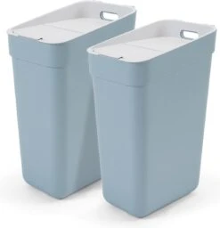 Curver Ready To Collect Prullenbak 30L - Set 2 Stuks - Blauw/Grijs