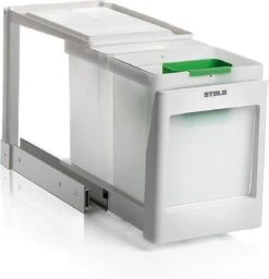 Stala 2 PK Inbouw Prullenbak - 20 L - Wit