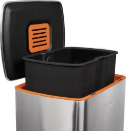 Pedaalemmer RVS 50 Liter - Prullenbak Met Pedaal Homra KONIQ - 50L Zilver - Automatische Lucht Filter - Odor Control Filter - Softclose Deksel - Design Afvalemmer - Duurzaam Vingerafdrukvrij En Vuilafstotend RVS - Keuken En Kantoor Vuilbak -Thuis Opslag Winkel 1160x1200 4