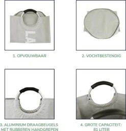 Wonair Wasmand – Wasbox - Wastas - Laundry Wasmand - Opvouwbaar – 81L – Lichtgrijs 13 Wonair Wasmand – Wasbox - Wastas - Laundry Wasmand - Opvouwbaar – 81L – Lichtgrijs -Thuis Opslag Winkel 1164x1200 2