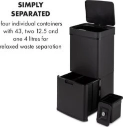Royal Trash Matte Black Vuilnisemmer Met Sensor 72 L Rvs Matzwart -Thuis Opslag Winkel 1168x1200 2