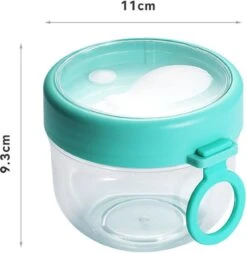 Deluqse Overnight Oats Potjes - Overnights Oats Beker - Set Van 3 - Oats Potjes - Overnight Oats Jar - Muesli Beker - Havermout Potjes -Thuis Opslag Winkel 1173x1200