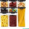 TidyHome Premium Voorraadpotten – Set Van 8 Stuks – Meal Prep Bakjes - Vershoudbakjes - Opbergbak - Voorraadbussen – Verbeterd Design - Koelkast Organizer - Snoeppot – Bewaardozen – Voedselcontainer - Voorraadpot – Luchtdicht – 7.42L – BPA-Vrij