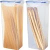 Lock&Lock Vershouddoos - Bewaardoos Voedsel - Voorraadpot - Set Van 2 Stuks - Voor Spaghetti/Pasta - 2 Liter - Transparant