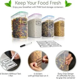 TNM Luxe Luchtdichte Voorraadbussen Set (4x2,5L) – Voorraadpotten - 4 Kleuren -Thuis Opslag Winkel 1180x1200