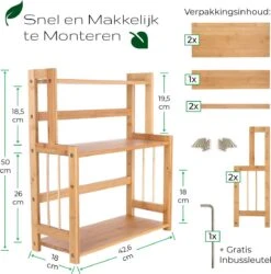 Cellavi Duurzaam Kruidenrek Staand Van Bamboe - Keukenrek Verstelbaar - Keuken Accessoires - Stevige Constructie - Multifunctioneel En Waterafstotend 15 Cellavi Duurzaam Kruidenrek Staand Van Bamboe - Keukenrek Verstelbaar - Keuken Accessoires - Stevige Constructie - Multifunctioneel En Waterafstotend -Thuis Opslag Winkel 1185x1200 1
