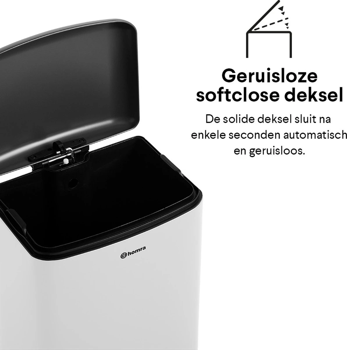 Homra FEXBY Pedaalemmer Prullenbak - 30L - Hoogwaardig RVS - Wit - Met Luxe Soft Close Deksel - 30 Liter Afvalbak - Keuken Vuilbak - Kantoor Vuilnisbak - Vuilnisemmer - Pedaal Prullenbak – Hygiënisch 7 Homra FEXBY Pedaalemmer Prullenbak - 30L - Hoogwaardig RVS - Wit - Met Luxe Soft Close Deksel - 30 Liter Afvalbak - Keuken Vuilbak - Kantoor Vuilnisbak - Vuilnisemmer - Pedaal Prullenbak – Hygiënisch - Afbeelding 7