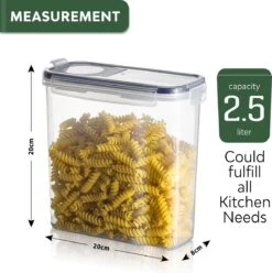 TNM Luxe Luchtdichte Voorraadbussen Set Zwart (4x2,5L), Voorraadpotten, Voedselcontainer Met Deksel, Vershouddoos 8 TNM Luxe Luchtdichte Voorraadbussen Set Zwart (4x2,5L), Voorraadpotten, Voedselcontainer Met Deksel, Vershouddoos -Thuis Opslag Winkel 1197x1200 4