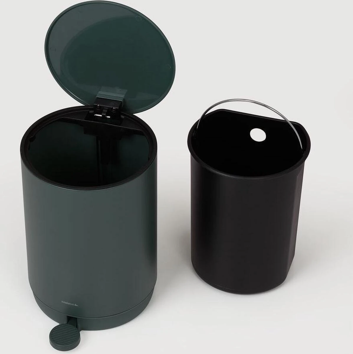 Sealskin Mind - Pedaalemmer - 5 Liter Vrijstaand - Donkergroen 7 Sealskin Mind - Pedaalemmer - 5 Liter Vrijstaand - Donkergroen - Afbeelding 7