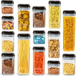 KitchenBrothers Voorraadpotten - 14 Stuks - Luchtdicht - Herschrijfbare Labels - Kunststof 16 KitchenBrothers Voorraadpotten - 14 Stuks - Luchtdicht - Herschrijfbare Labels - Kunststof -Thuis Opslag Winkel 1198x1200 18