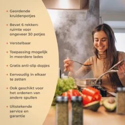 Goedewaere Kruidenrek Lade - 6 Stuks - Keuken Organizers - Keukenlade Organiser - Kruiden Organizer - Uitschuifbaar - Kunststof -Thuis Opslag Winkel 1199x1200 4