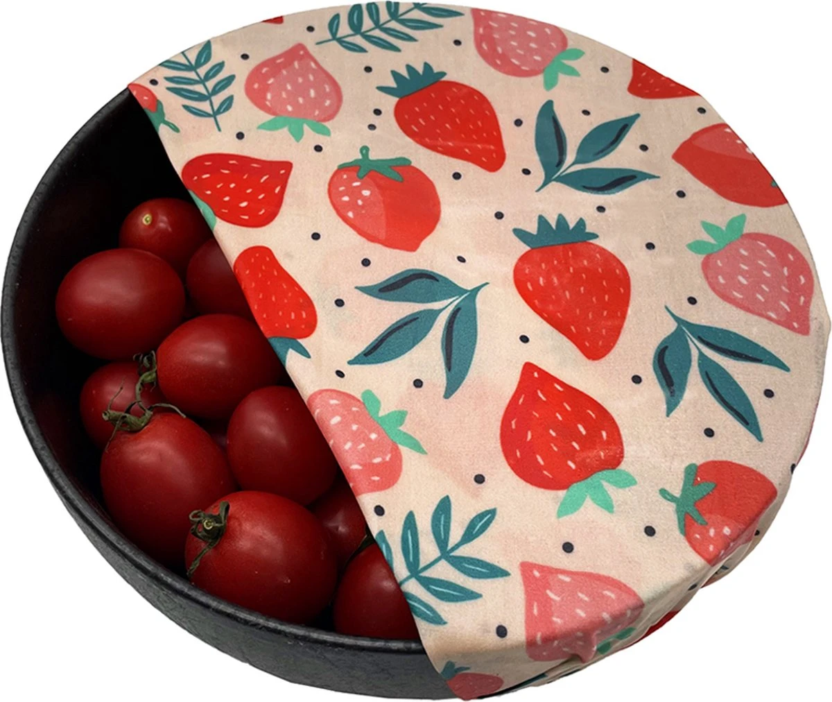 Bijenwas Wraps (Bijenwas Doek) - "rode Aardbei" Set Van 3 - 1S, 1M, 1L - Beeswax Wraps - Herbruikbaar Boterhamzakje - Bee Wrap - Beewax - Bijenwasdoek - Zero Waste - Duurzaam Cadeau 4 Bijenwas Wraps (Bijenwas Doek) - "rode Aardbei" Set Van 3 - 1S, 1M, 1L - Beeswax Wraps - Herbruikbaar Boterhamzakje - Bee Wrap - Beewax - Bijenwasdoek - Zero Waste - Duurzaam Cadeau - Afbeelding 4