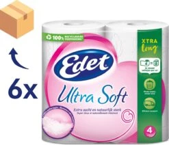 Edet Ultra Soft Xtra Long 4-laags Toiletpapier - 24 = 48 Rollen -Thuis Opslag Winkel 1200x1029