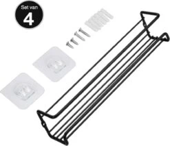 Kruidenrek Ophangbaar Kruidenpotjes Wandrek Organizer Keuken Accessoires - Zwart - Geschikt Voor Bijna Alle Kruidenpotjes -Thuis Opslag Winkel 1200x1037 1