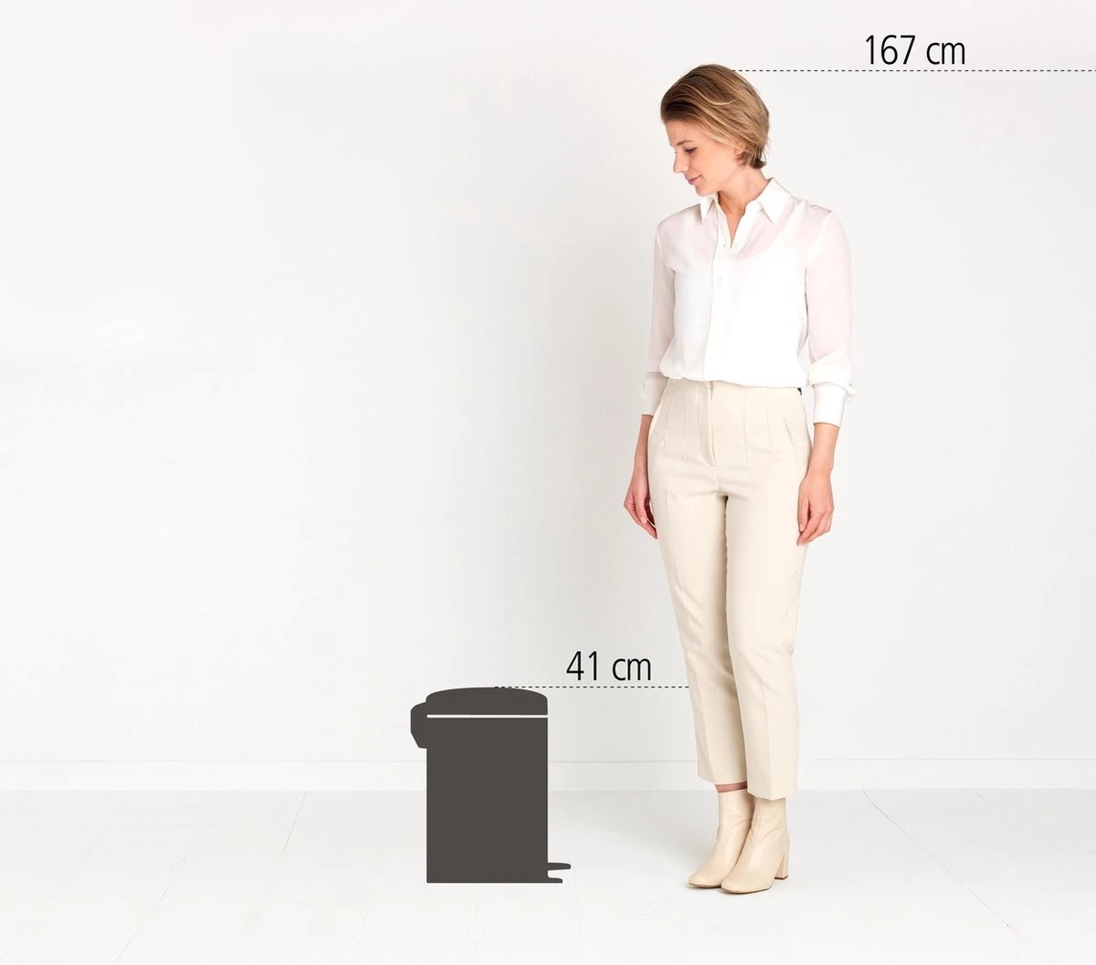 Brabantia NewIcon Prullenbak - 12 L - White 7 Brabantia NewIcon Prullenbak - 12 L - White - Afbeelding 7