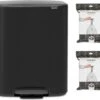 Brabantia Bo Prullenbak - 60 L - Met 80 Vuilniszakken - Matt Black