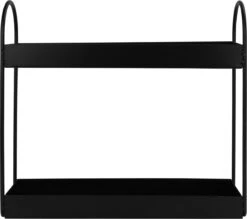 QUVIO Kruidenrek Staand - Keukenrek - Kruidencarrousel - Aanrecht Organizer -Keuken Organizer - Opbergrek - Metaal - 10 X 32 X 29 Cm - Zwart -Thuis Opslag Winkel 1200x1064