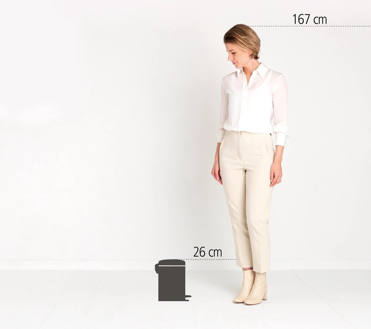 Brabantia NewIcon Prullenbak - 3 L - White 9 Brabantia NewIcon Prullenbak - 3 L - White - Afbeelding 9