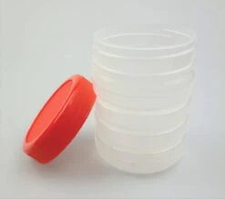 500 Ml Plastic Kunststof Bakjes Met Draai Dop/-deksel (rood) - 20 Stuks