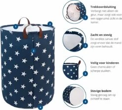 MAESON Wasmand Met Deksel - Opvouwbaar - Waterdicht - 72 L - Opbergmand Kinderkamer - Blauw -Thuis Opslag Winkel 1200x1072 1